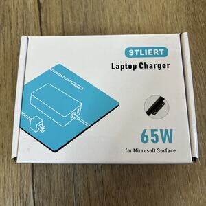 Laptop Charger Stliert For Microsoft Surface Pro Book 3 2 1 A1706 65W 10 Foot
